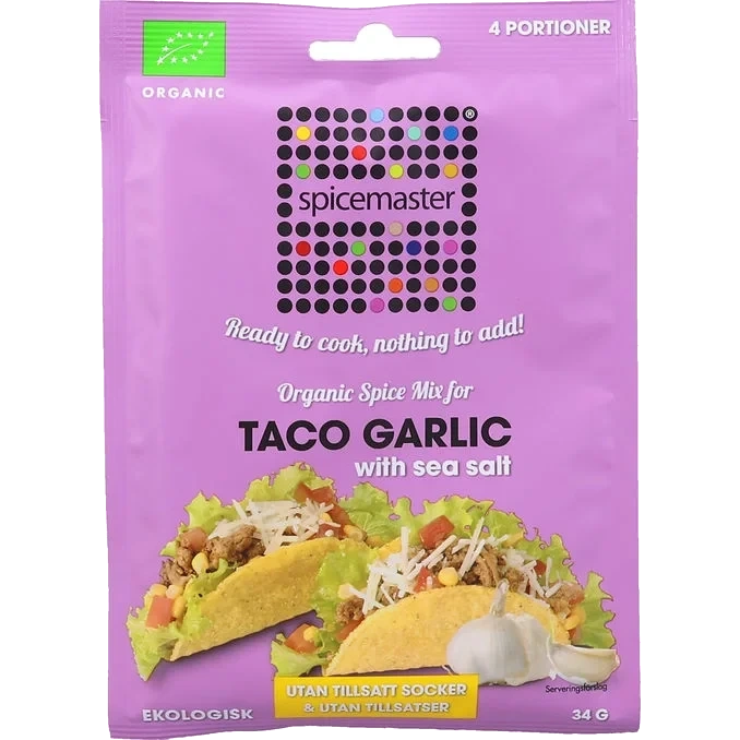 Kryddmix Taco Garlic Eko