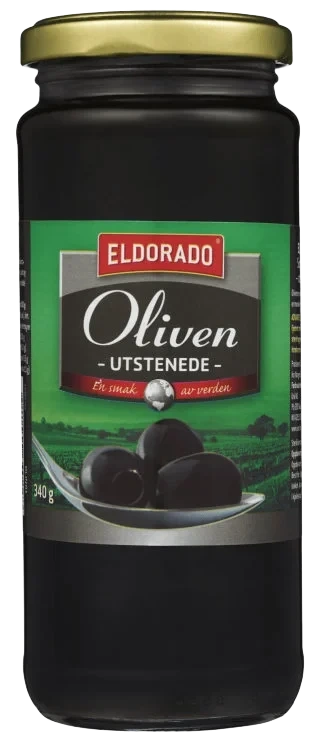 Oliven Sort u/Sten 340g Eldorado