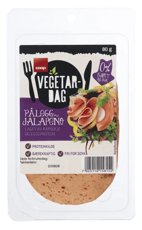 Coop Vegetardag Pålegg Jalapeno 80g