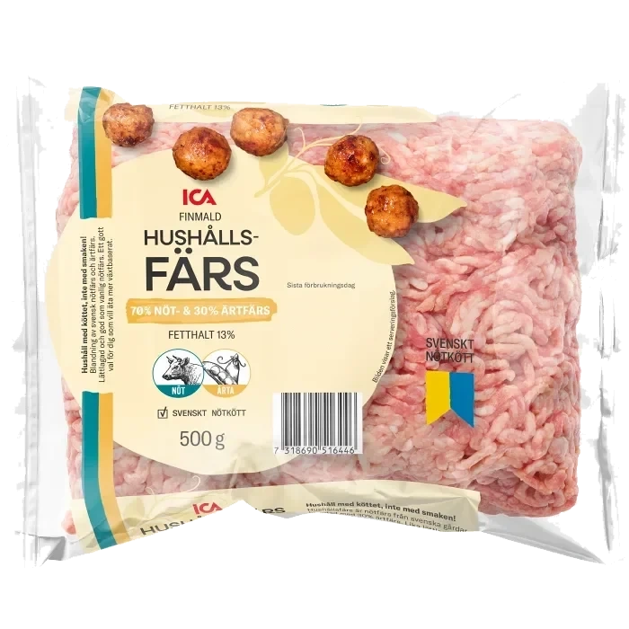 Hushållsfärs Färsk 500g ICA