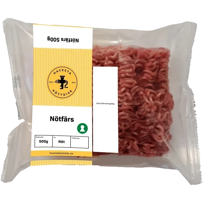 Nötfärs Färsk 5% 500g Hacksta Köttdisk