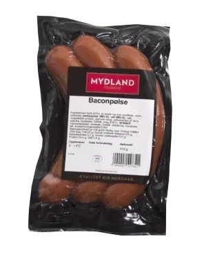 Baconpølse 3pk Mydland