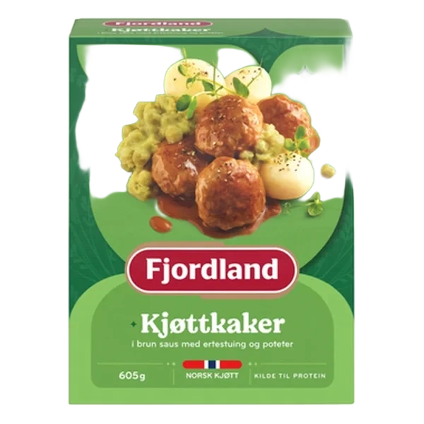 Kjøttkaker m/Ertestuing 605g Fjordland