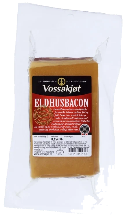 Eldhusbacon i stykk Ca400g Vossakjøt