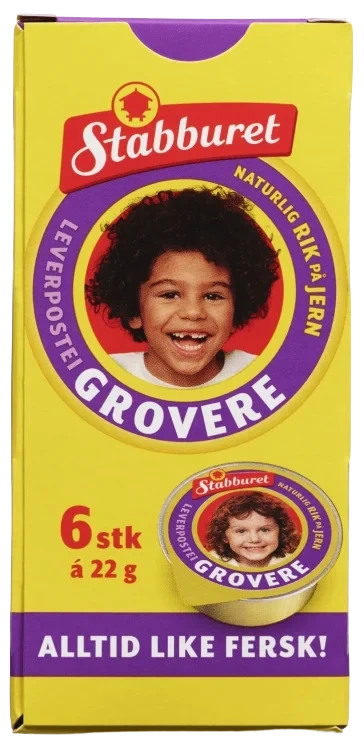 Leverpostei Grovere 6x22g Stabburet