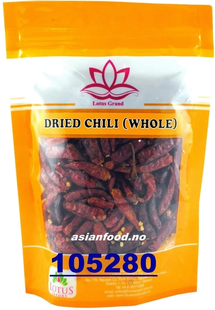 Lotus Tørket Chili Hel 100g