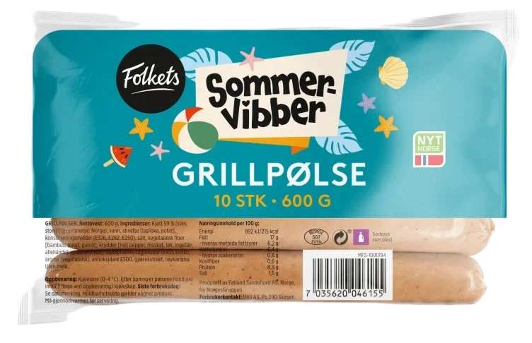 Grillpølser 600g Folkets