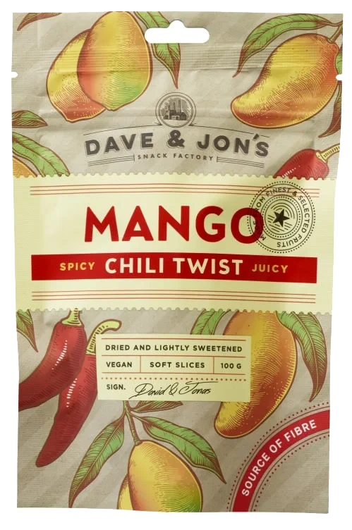 Dave&Jon's Mango Chili Twist Tørket 100g