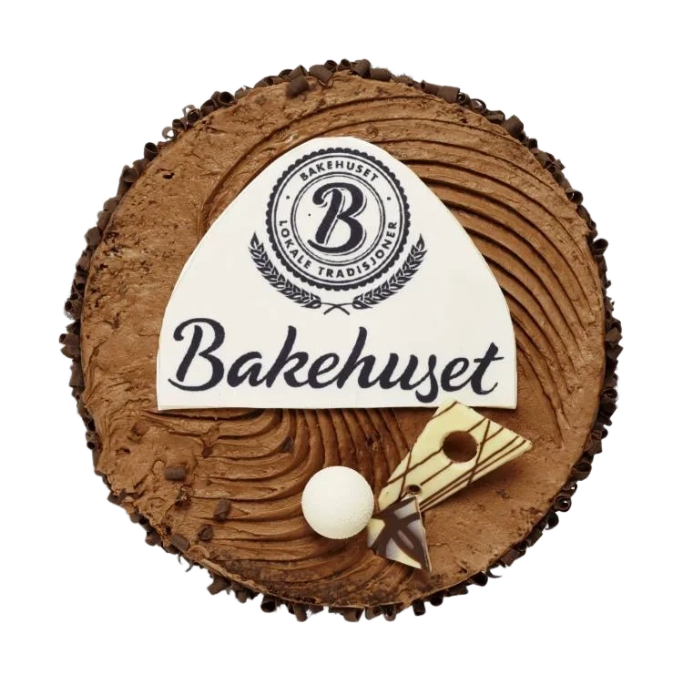Sjokoladekake m/Bilde 15 Biter 1,64kg Bakehuset