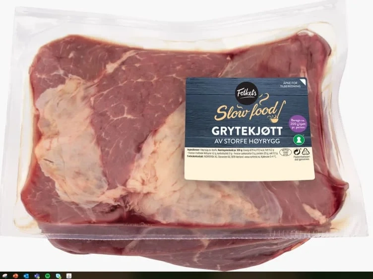 Storfe Høyrygg Ca700g Folkets