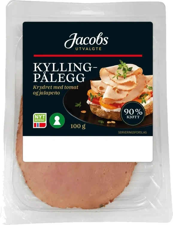 Kyllingpålegg Tomat&Jalapeno 100g Jacobs Utvalgte
