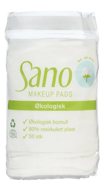 Makeup Pads Økologisk 50stk Sano