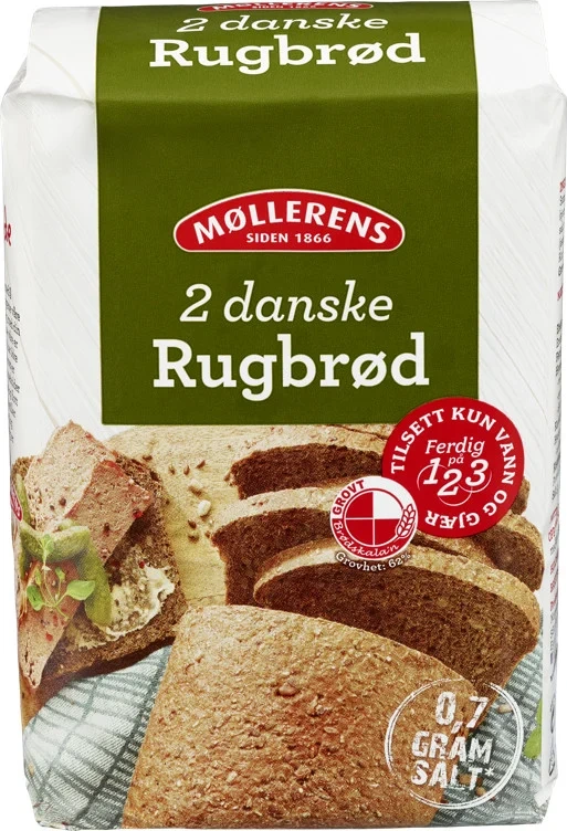 Rugbrød Melmiks 1kg Møllerens