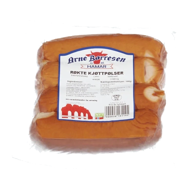 Kjøttpølse Røkt 500g Arne Børresen