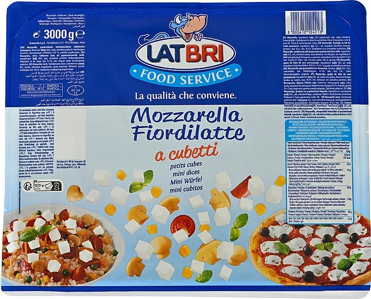 Mozzarella tärnad