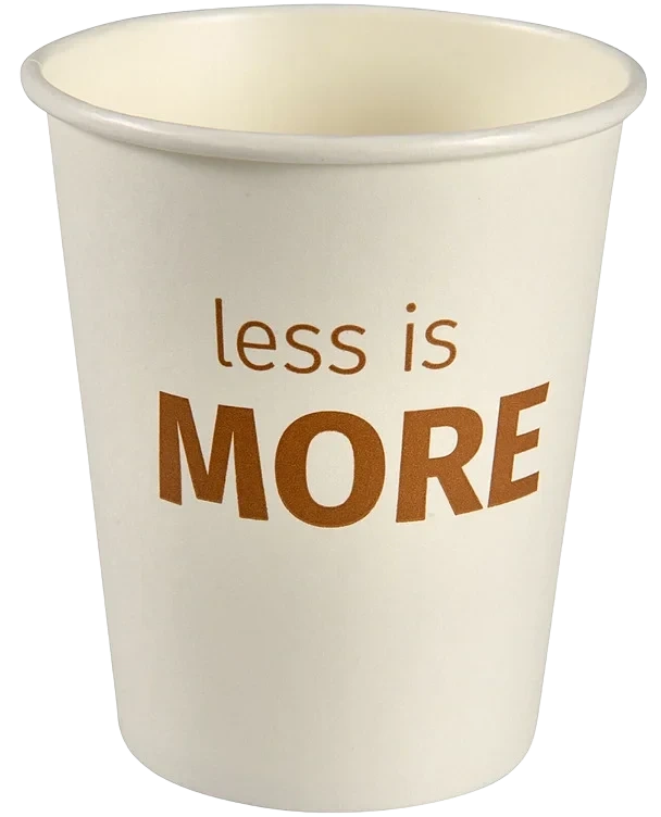 Kaffebeger lessismore hvit  9,1cm  ø8cm  24cl/8oz   50stk