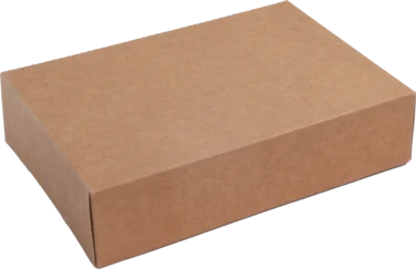 Cateringeske Brun/hvit 325x230x78,5mm m/Avrivbart Lokk, 80 stk