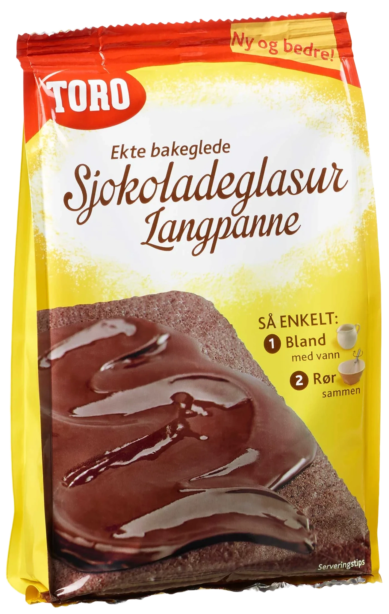 Sjokoladeglasur til Langpanne 278g Toro