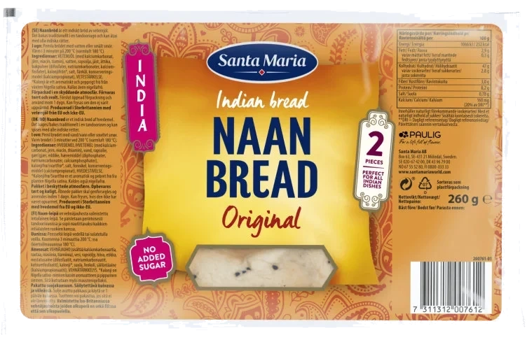 Naan Brød Original 260g Santa Maria