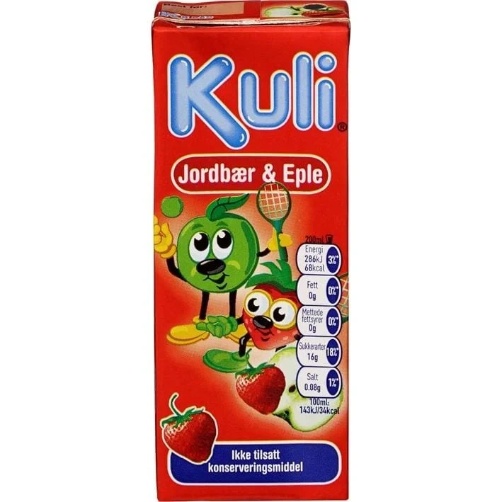 Kuli Jordbær Eple Tetrapk 30x0,2l