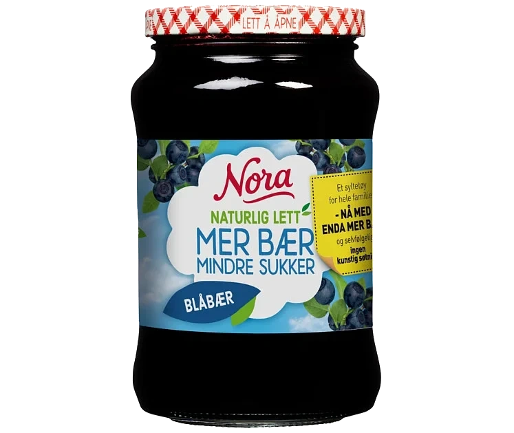 Blåbærsyltetøy lett   535g