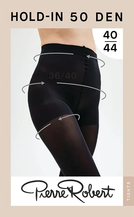 Hold-In 50 Den Black 40-44 Pierre Robert