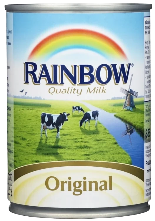 Usøtet Kondensert Melk Orginal 410g Rainbow