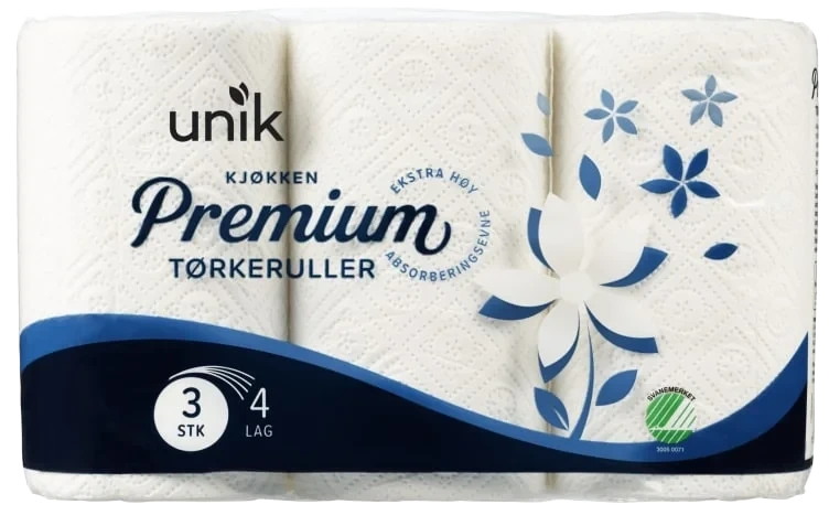 Tørkerull Premium 4-Lags 3rl Unik