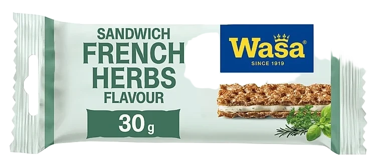 Wasa Sandwich Cheese French Herbs 30g Eske 24stk