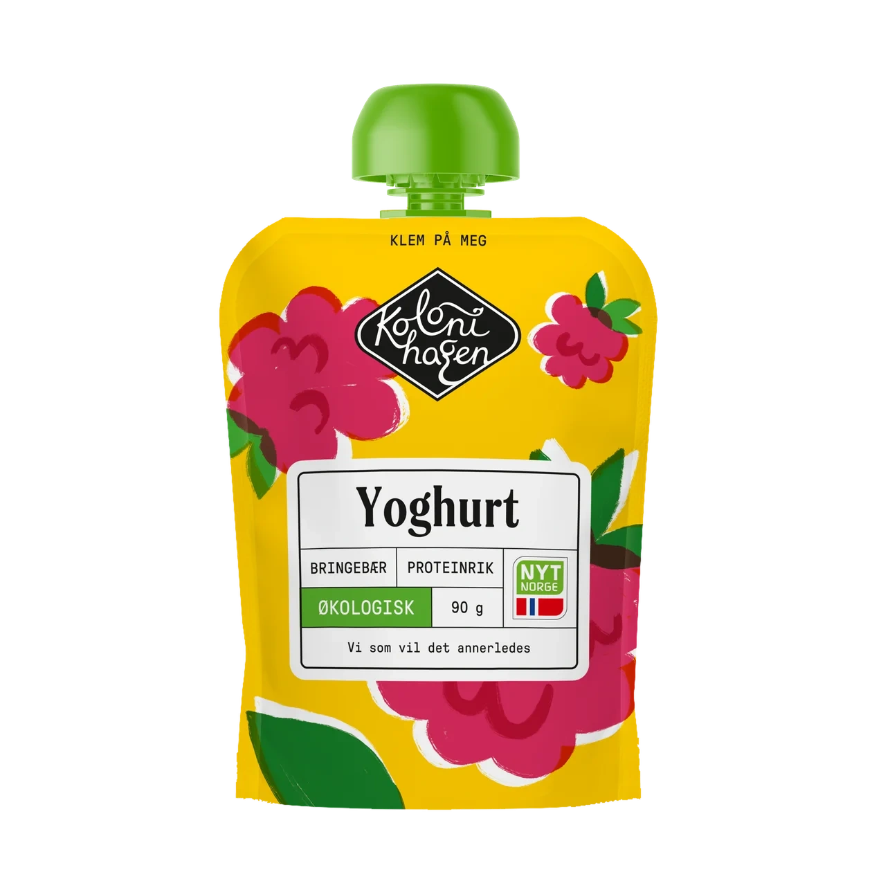 Klemmeyoghurt med bringebær