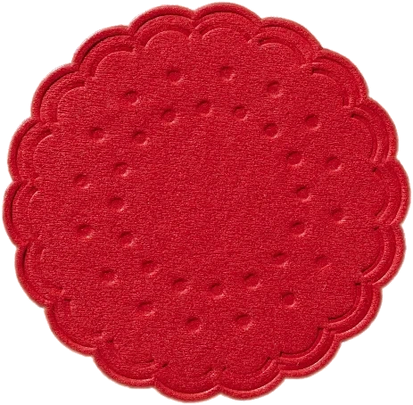 Tissue-Untersetzer, rund Rot