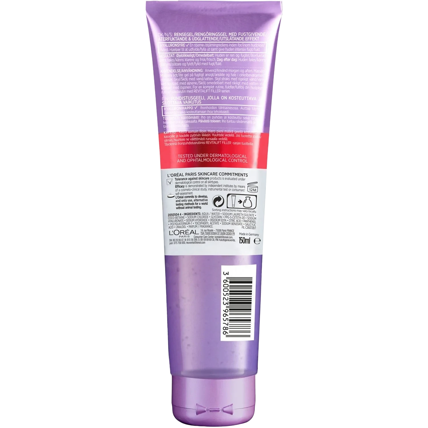 Loreal Revitalift Filler Replumping Aqua-gel Wash
