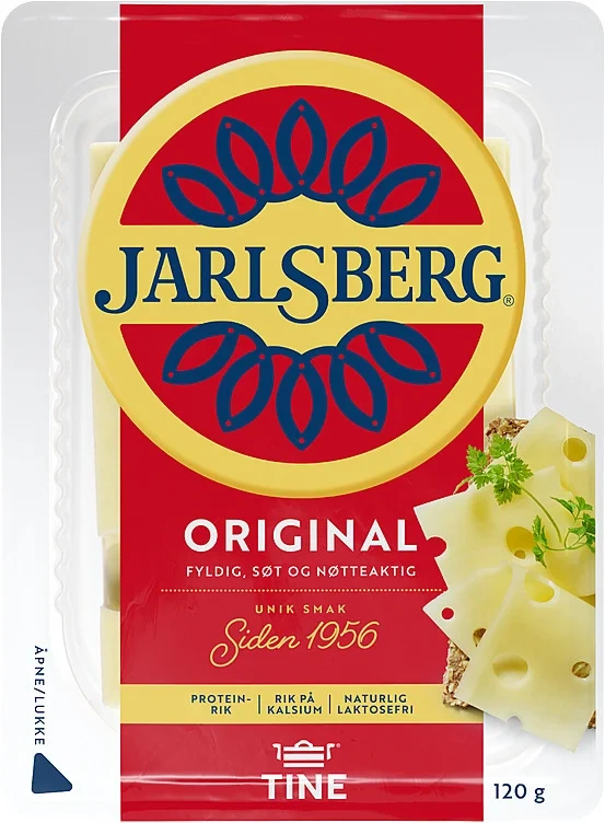 Jarlsberg 27% i skiver 120g