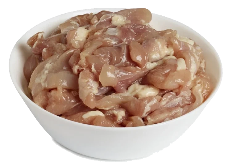 Kylling Lårkjøtt Strimlet 10mm 2.5kg Porsjonsfryst Vestfold Fugl
