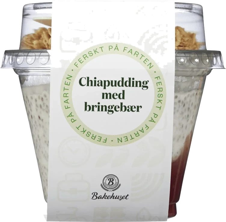 Chiapudding med Bringebær 210g Bakehuset