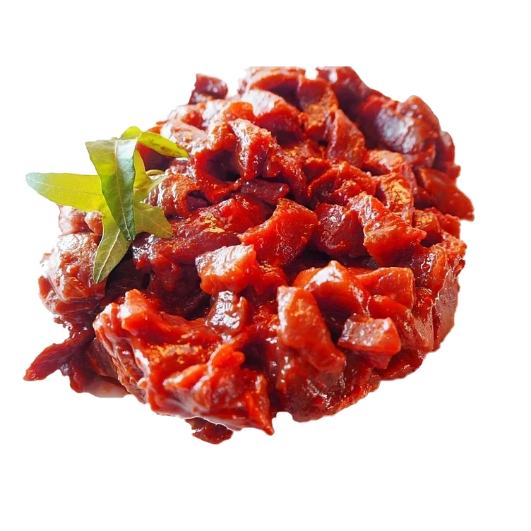 Pizzabiff strimlet marinert halal rå    1kg