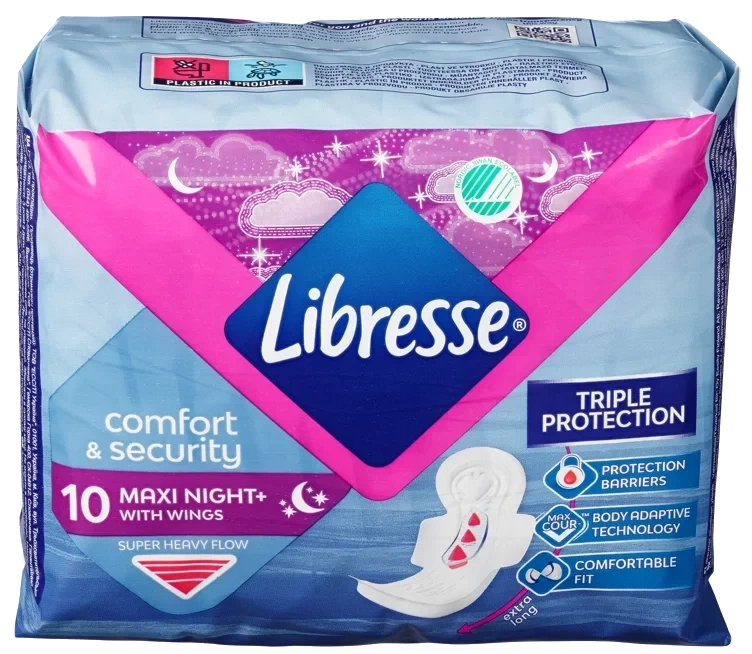 Libresse maxi goodnight wing   10stk