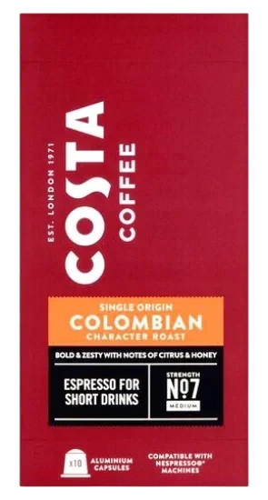 Costa Colombian Kapsler 10stk (Nespresso)