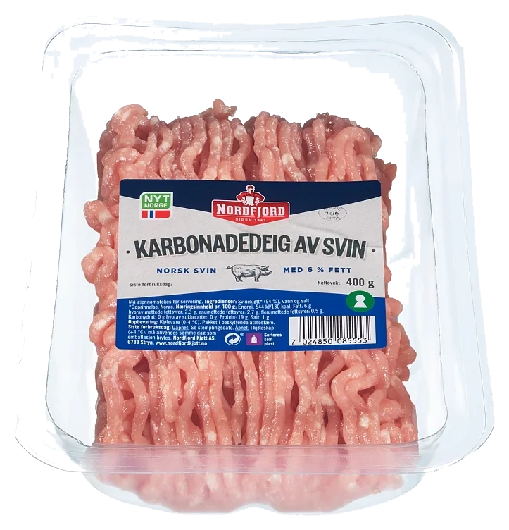 Karbonadedeig av Svin 6% 400g