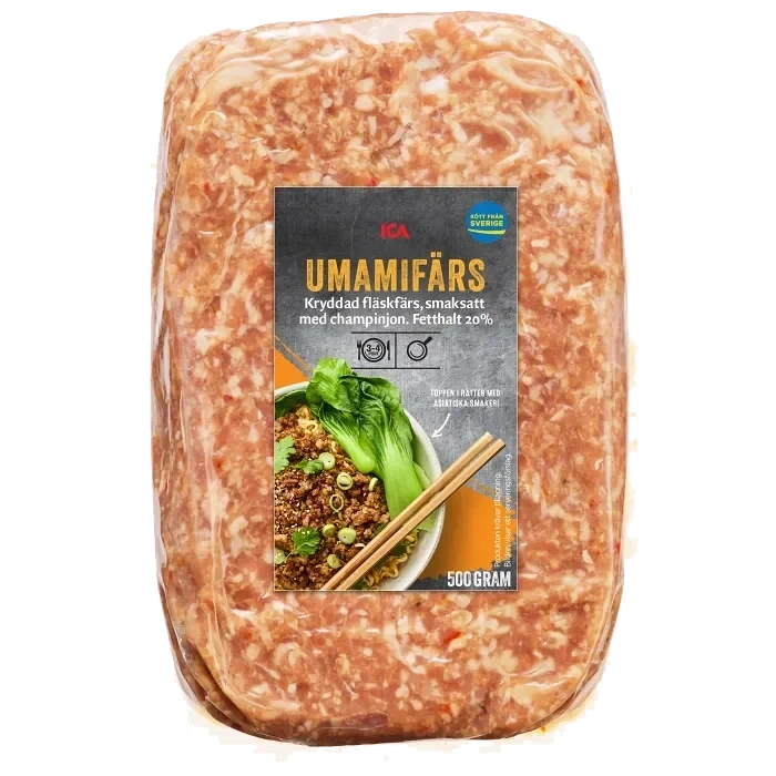 Umamifärs Färsk av Fläsk och Champinjon Pannfärdig 500g ICA