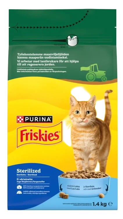 Friskies Steril Laks&Grønnsaker 1.4kg Purina