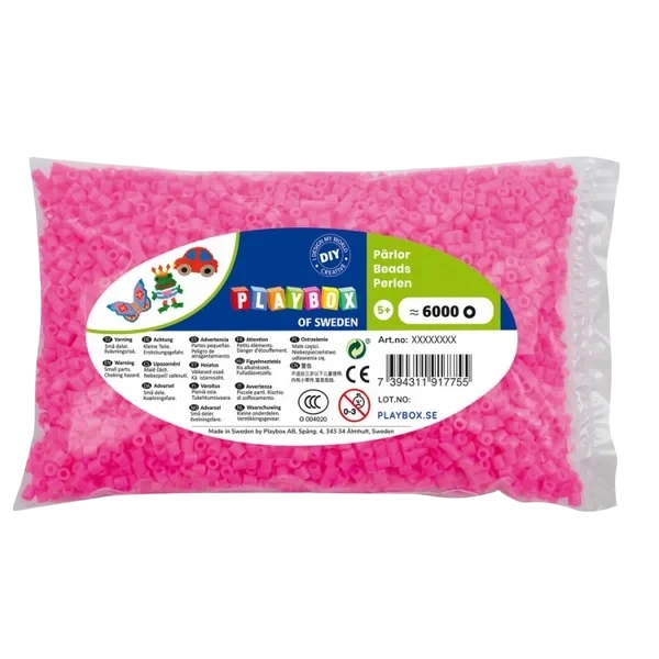 Rørperler Rosa 6000 Stk