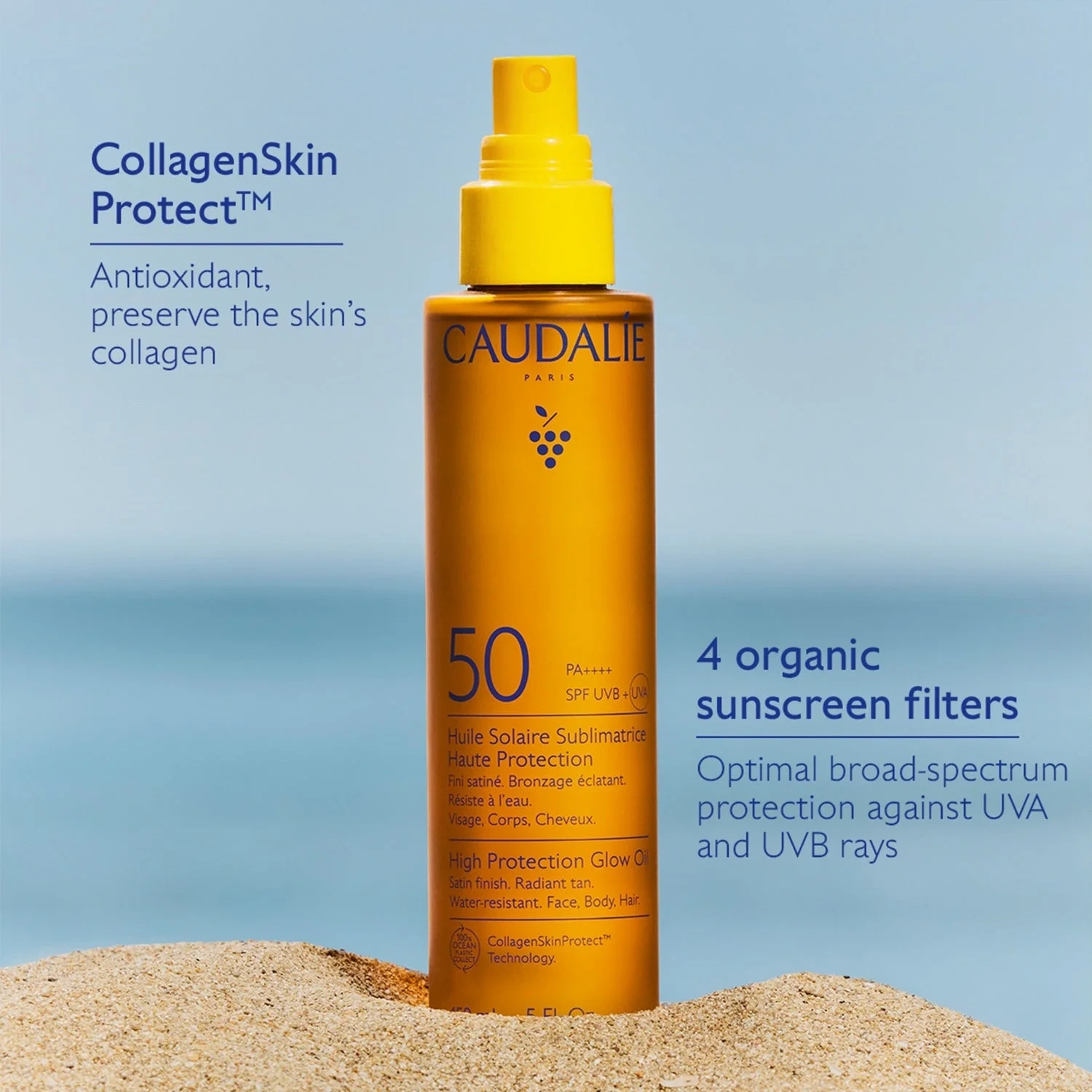 Caudalíe Vinosun High Protection Glow Oil SPF50 150 ml