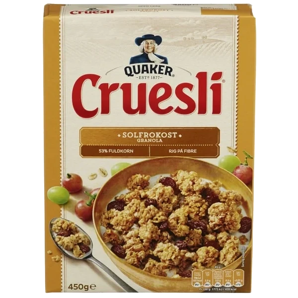Cruesli Solfrokost 450g Quaker