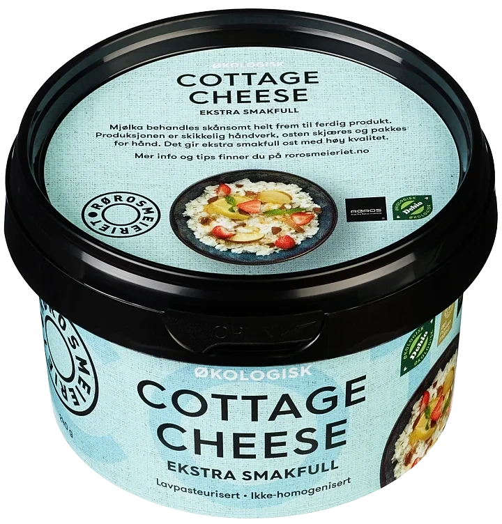 Røros cottage cheese beger økol.     240ml