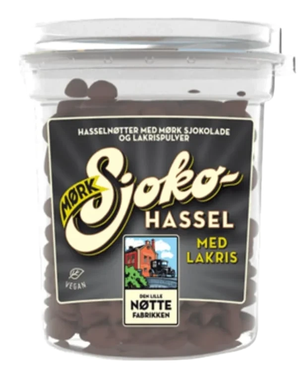 Sjokohassel Mørk Lakris 120g Dln