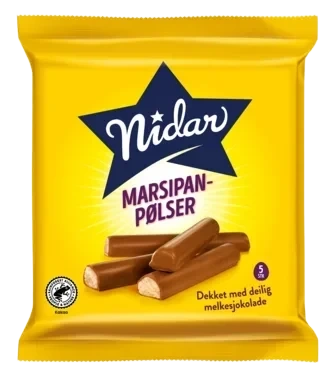 Marsipanpølser 5-pk 110 g, Nidar