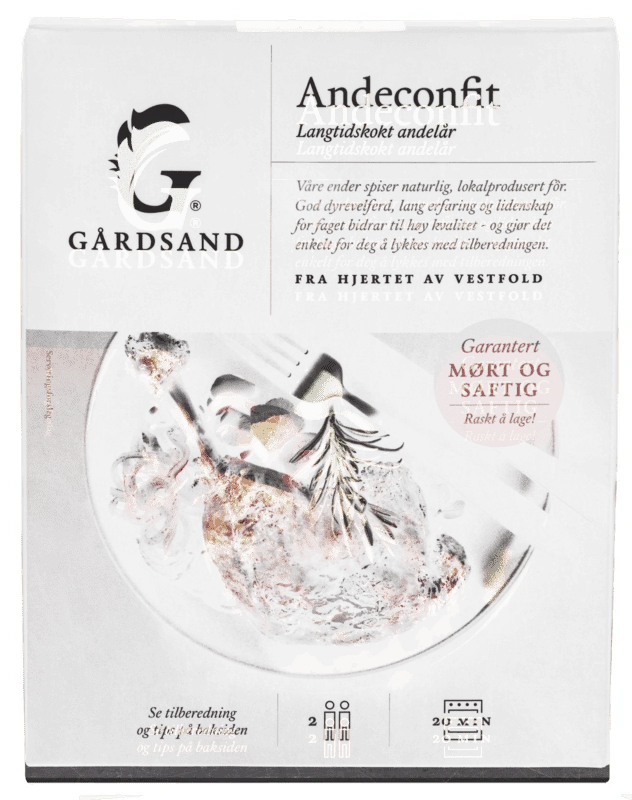 Gårdsande Andeconfit Lår Fersk 2pk