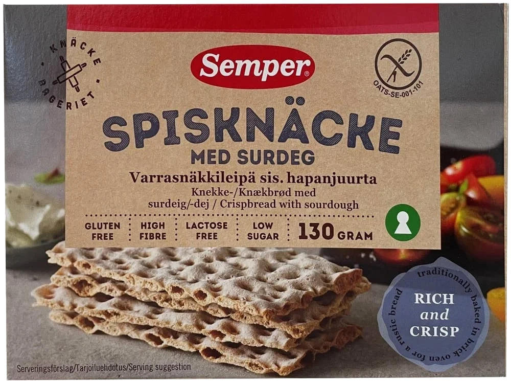 Knekkebrød Med Surdeig Glutenfri, 130 g