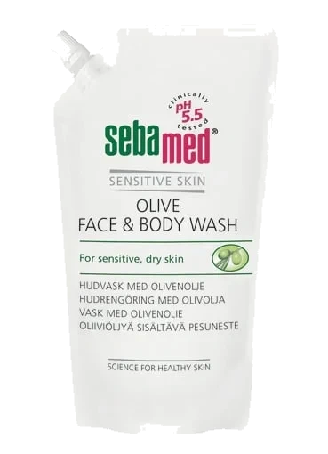 SebaMed Olive Face & Body Wash refill, 1000 ml